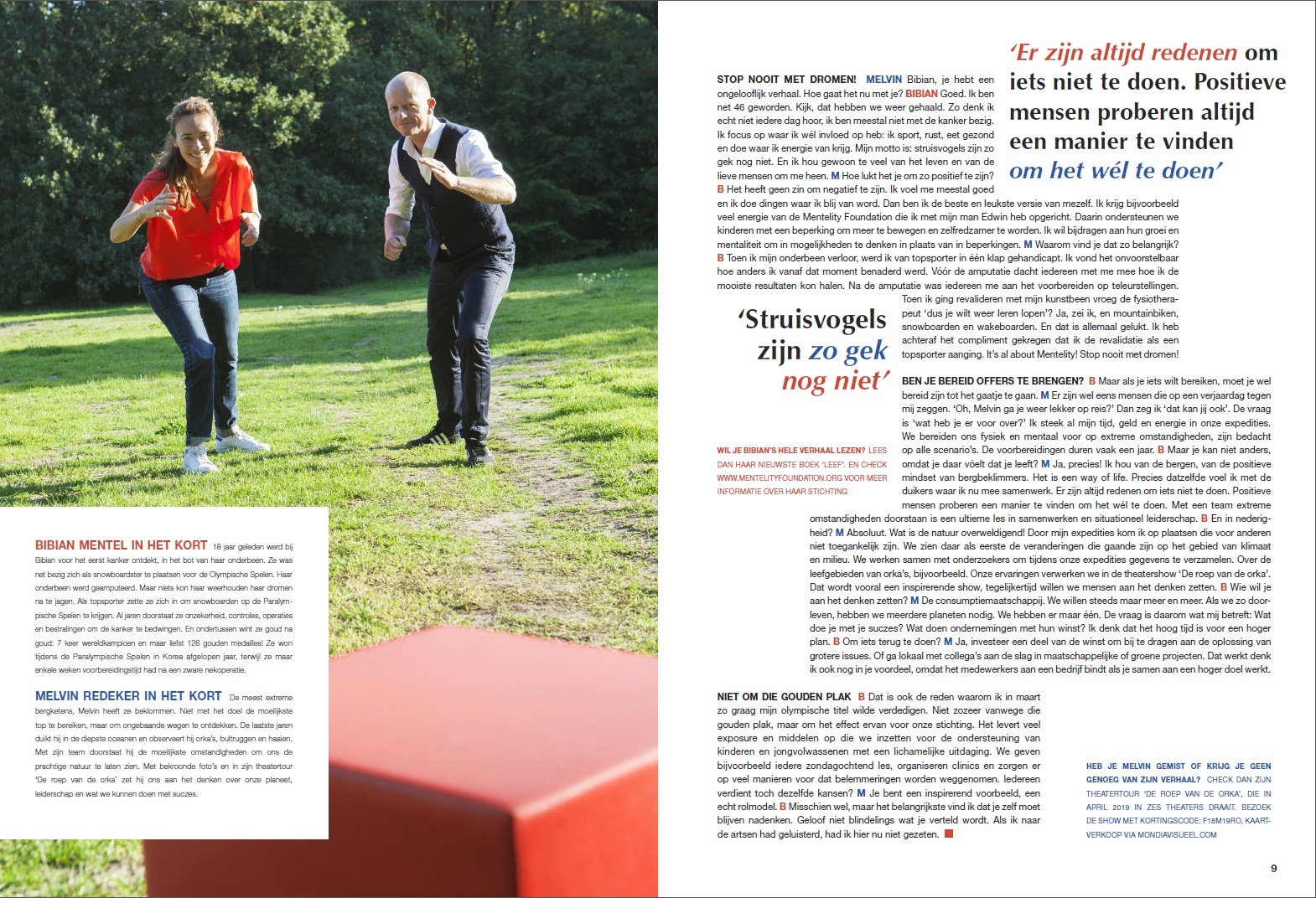 Gesprek tussen Bibian Mentel en Melvin Redeker over ambitie, tegenslag en het bereiken van uitdagende doelen