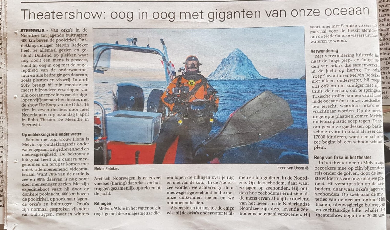 Steenwijker courant: oog in oog met giganten van oceaan