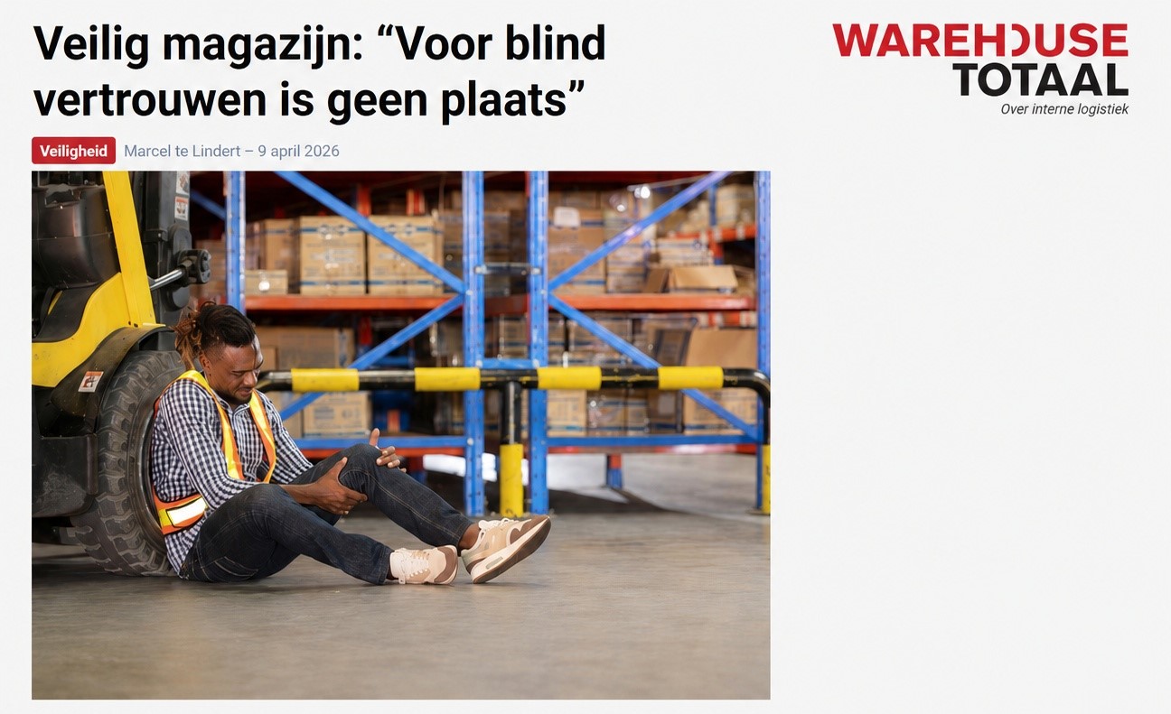 Artikel Warehouse Totaal over veiligheid en samenwerking in magazijnen met Melvin Redeker