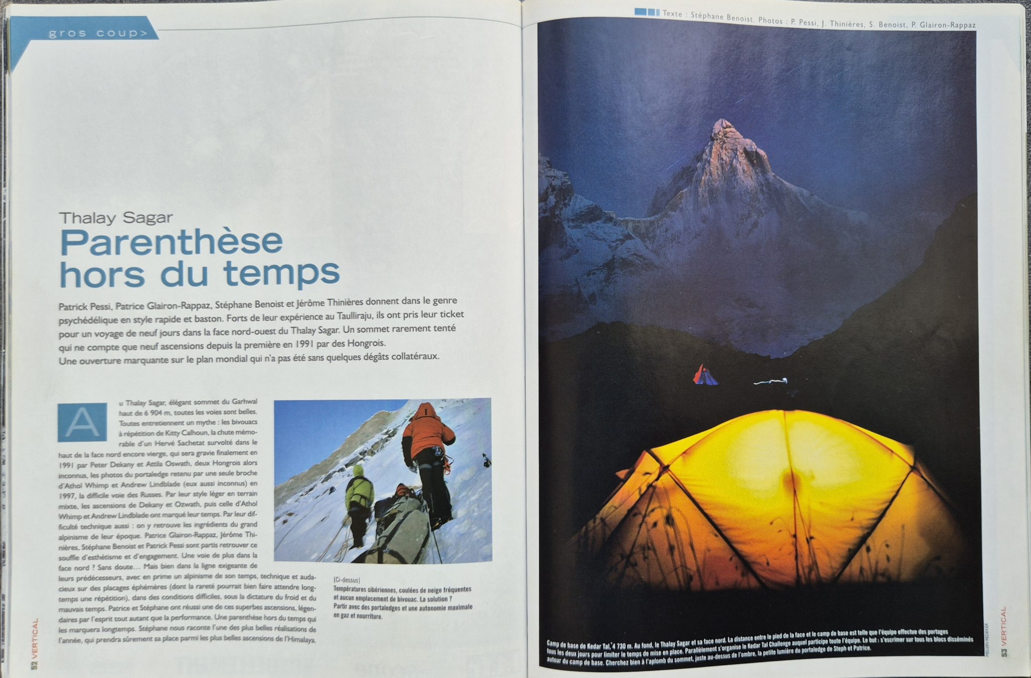Artikel in Vertical Magazine met de Nederlandse route op Thalay Sagar in de Himalaya