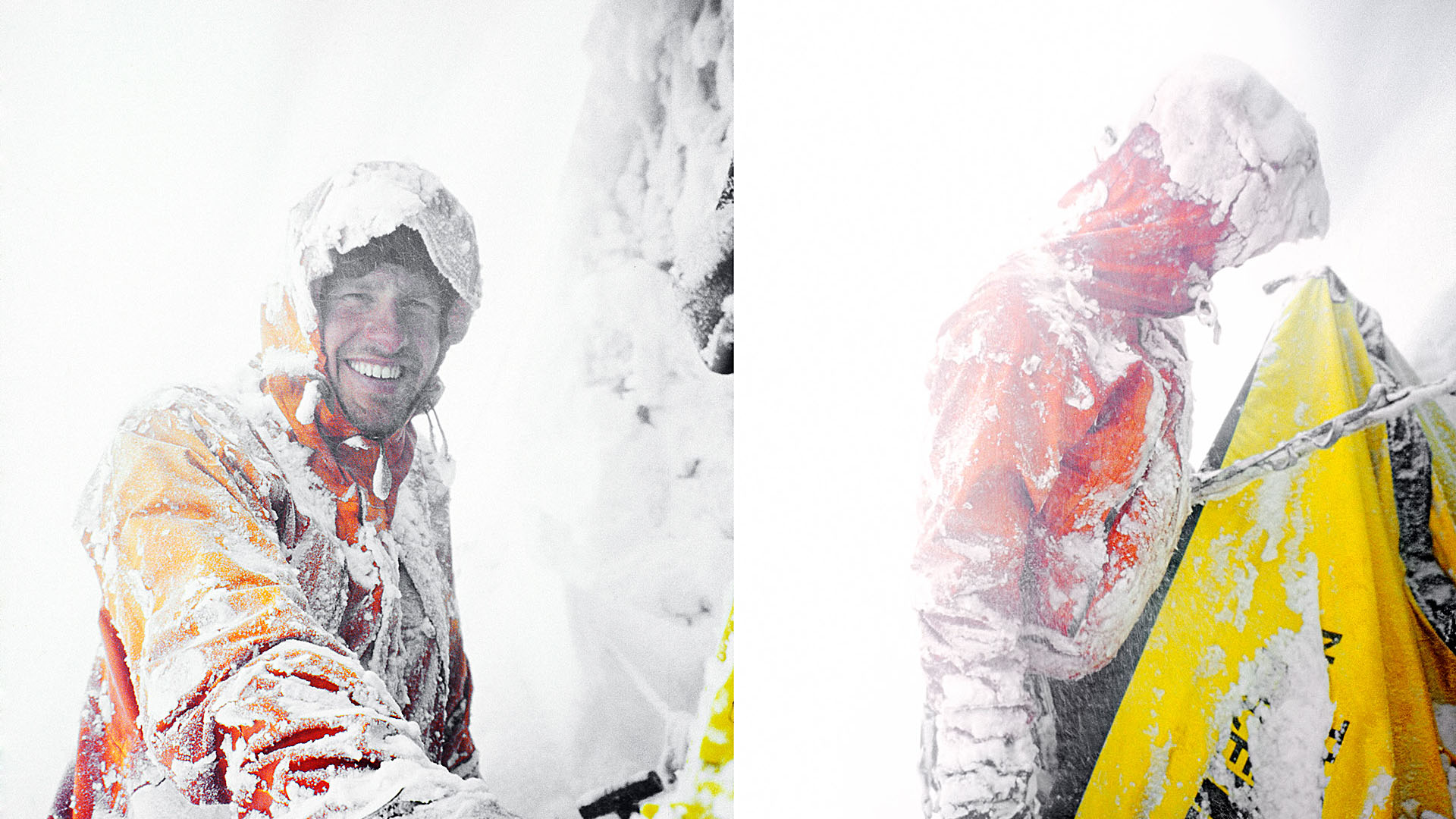 Afbreken van de tent tijdens een zware sneeuwstorm - Bergbeklimmer Melvin Redeker