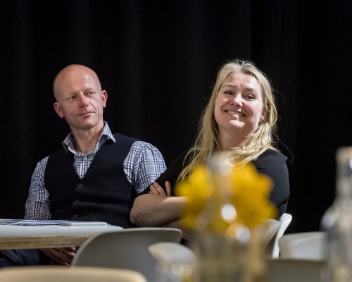 Nieuwe omgevingswet, spreker Melvin Redeker en minister Melanie Schultz Nieuwe omgevingswet, spreker Melvin Redeker en minister Melanie Schultz